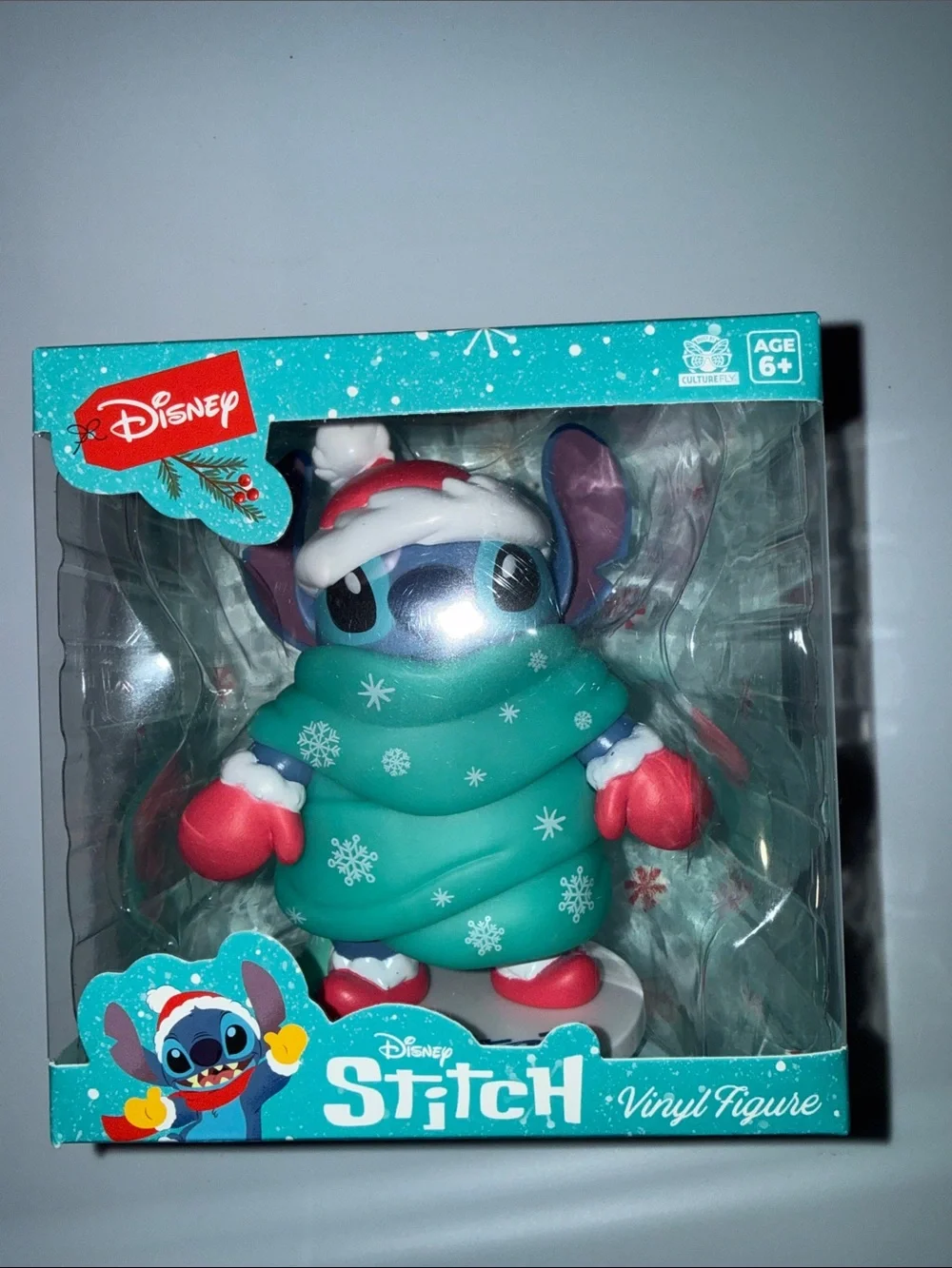 Disney Stitch Holiday Vinyl Figure - Teal Sweater with Red Accents